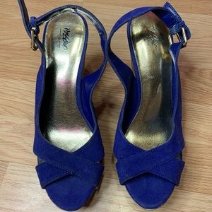 Mossimo Royal Blue Wedged Sandal